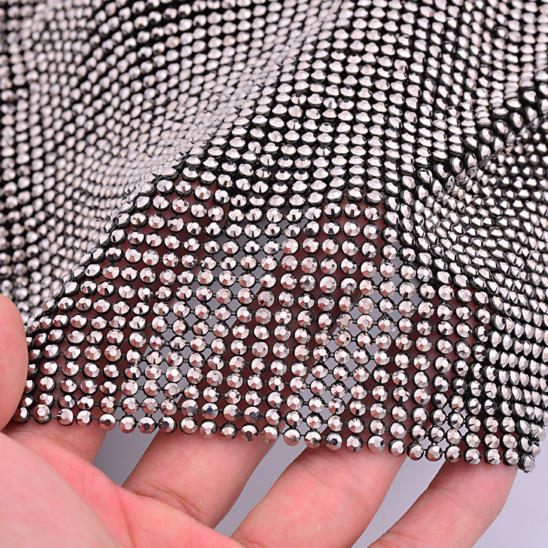 JUNAO 45*120cm Black Gold Crys - Hotfix Rhinestone Sheet ulasan dan harga