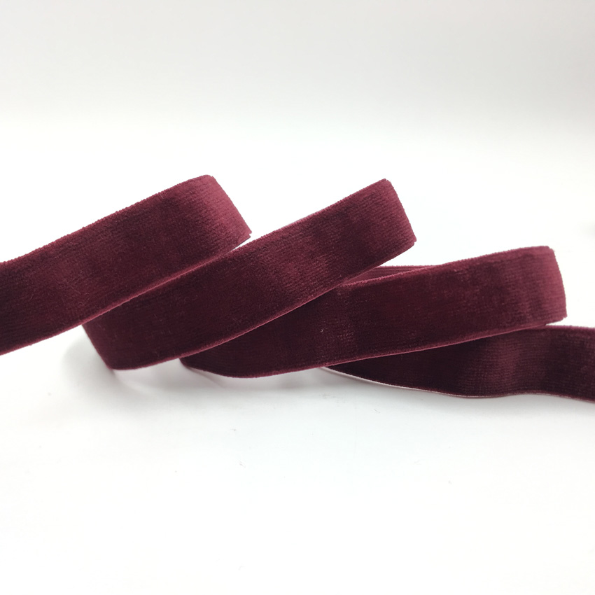 15mm 5Yards Velvet Elastic Ban - Velvet Ribbon Roll ulasan dan harga