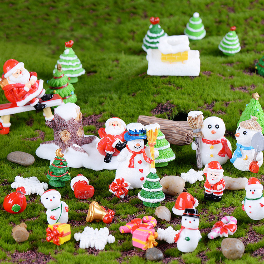 23Pcs Elegant Christmas Resin  - Christmas Craft Embellishment ulasan dan harga