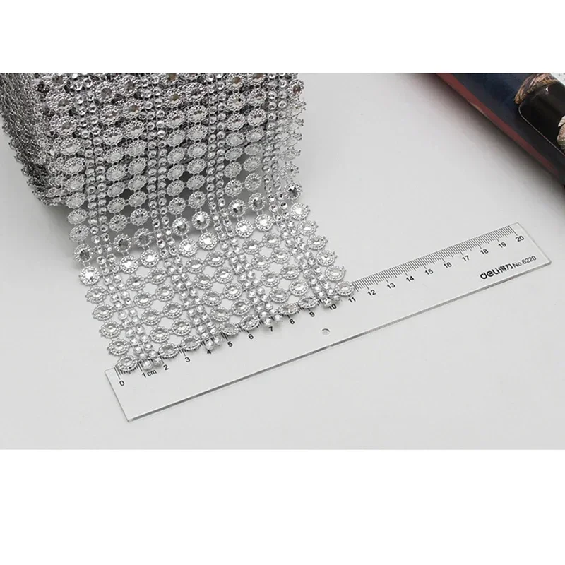 1 Yard 16row Crystal Diamond M - Hotfix Rhinestone Sheet ulasan dan harga