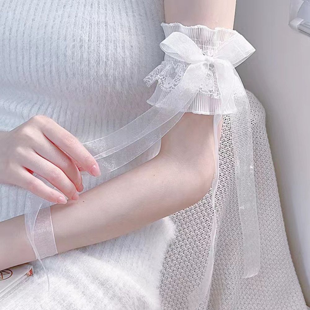 Fashion Lace Lolita Arm Sleeve - Elastic Lace Trim ulasan dan harga