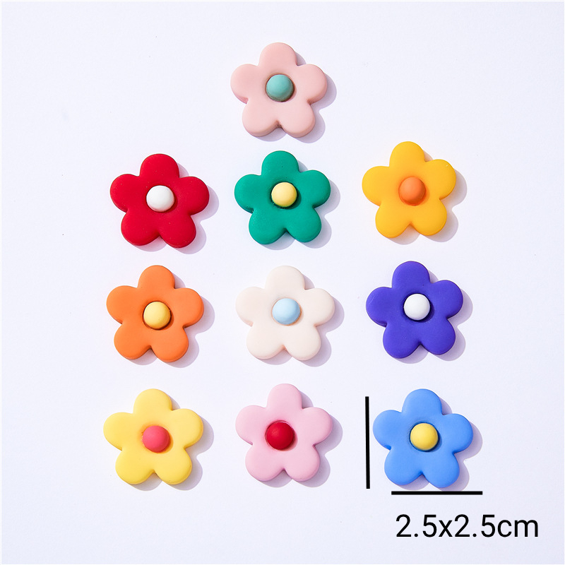 10pcs Resin Flowers Flat Back  - Christmas Craft Embellishment ulasan dan harga