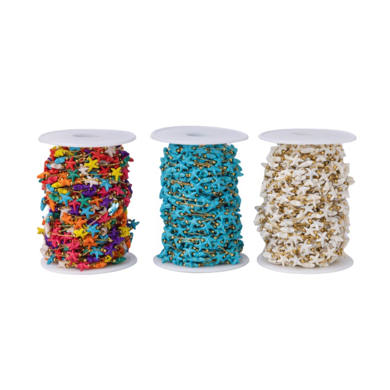 1Meter Stainless Steel Starfis - Pearl Trim Chain ulasan dan harga