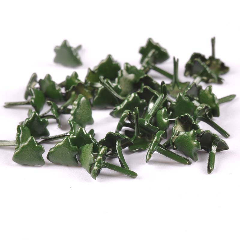 50pcs Mini Christmas Tree Brad - Christmas Craft Embellishment ulasan dan harga