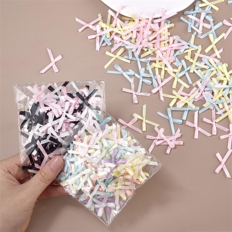 100Pcs 3mm Ribbons Mini Satin  - Christmas Craft Embellishment ulasan dan harga