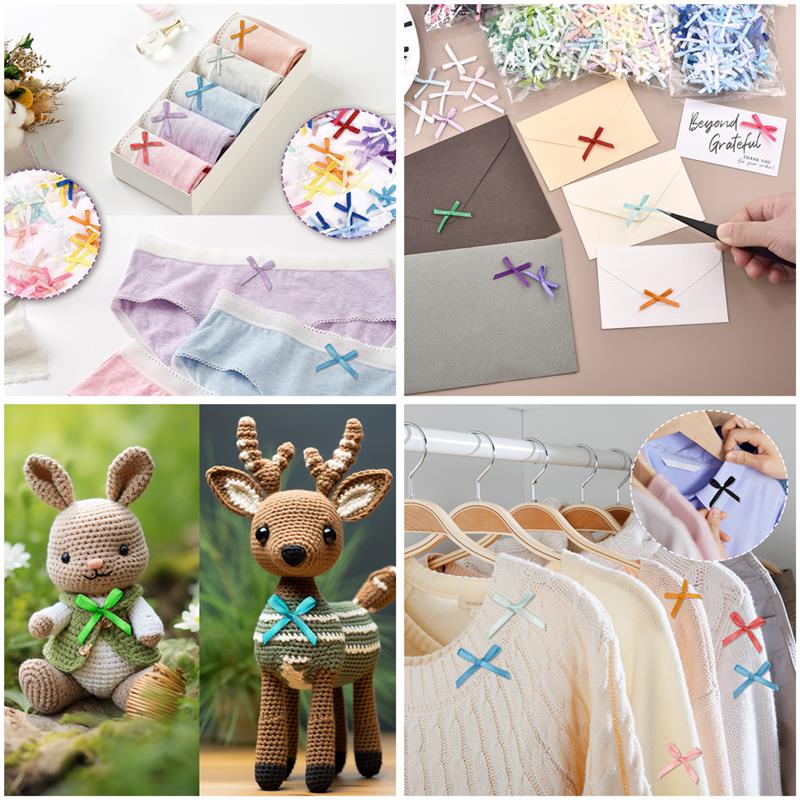 100Pcs 3mm Ribbons Mini Satin  - Christmas Craft Embellishment ulasan dan harga