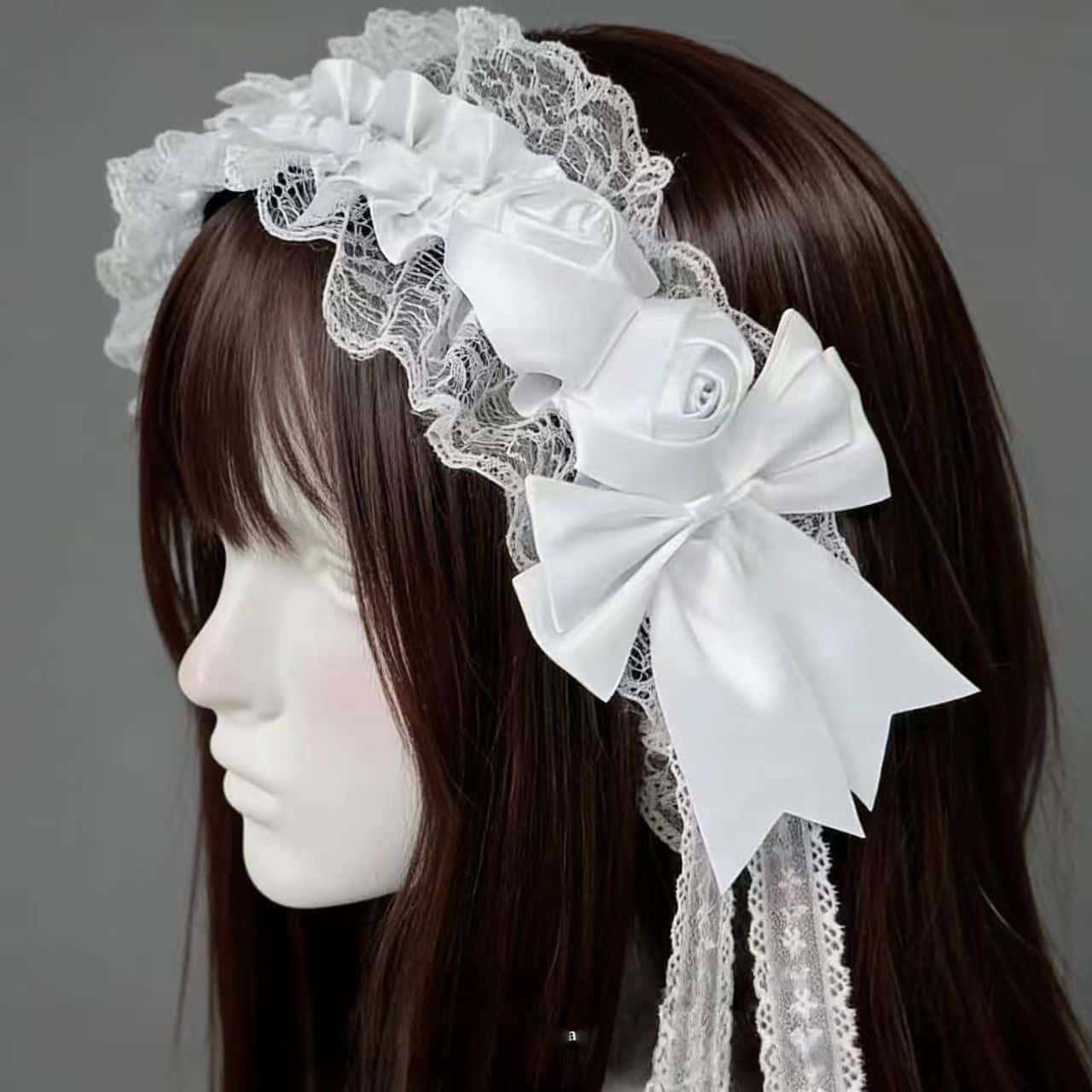 Gothic Lolita Lace Headbands f - Tassel Fringe Trim ulasan dan harga