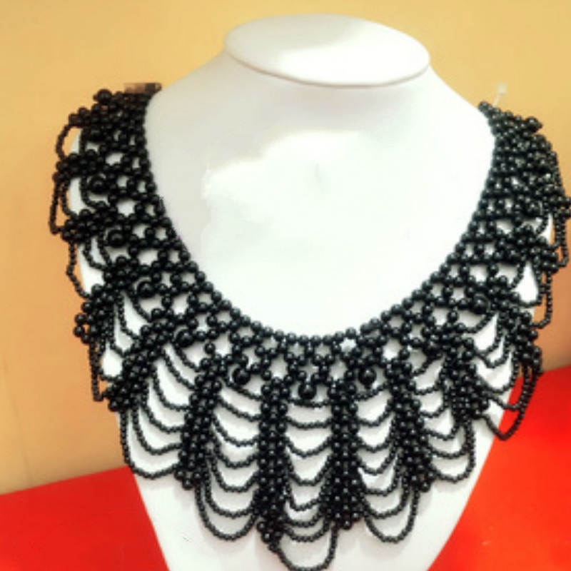 New Pearl Beaded Lace Trim Col - Beaded Trim Fringe ulasan dan harga