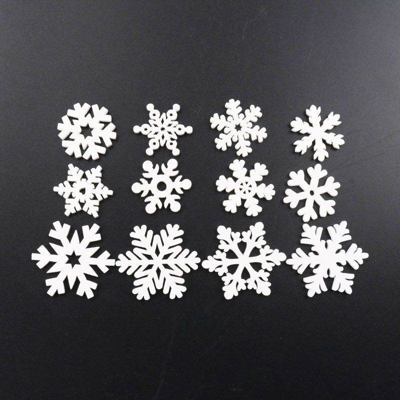 20Pcs Wooden Christmas Snowfla - Christmas Craft Embellishment ulasan dan harga
