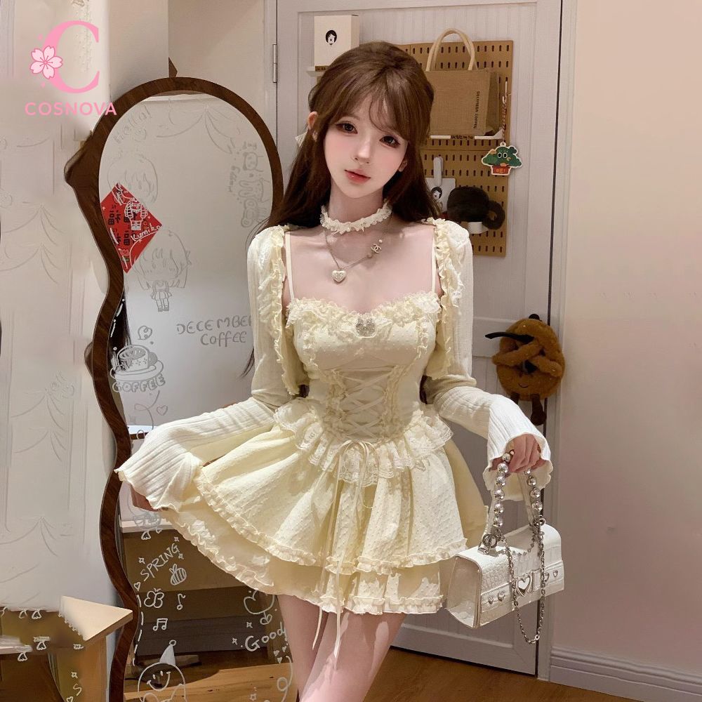 Sweet Lolita Camisole Dress Se - Elastic Lace Trim ulasan dan harga