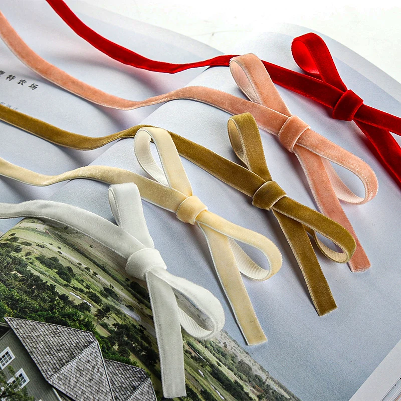 50Yards/roll Velvet Flocking R - Velvet Ribbon Roll ulasan dan harga