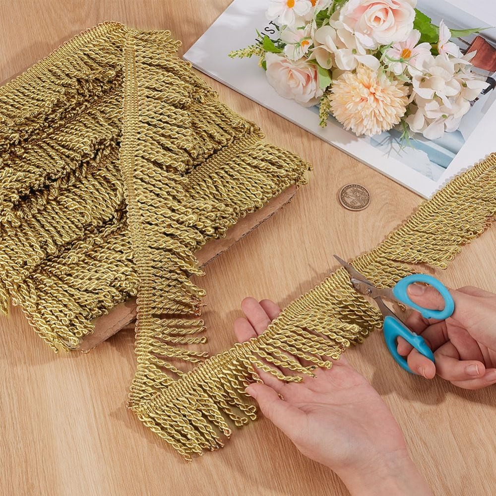 12 Yardsx2.2Inch Fringe Trim C - Tassel Fringe Trim ulasan dan harga