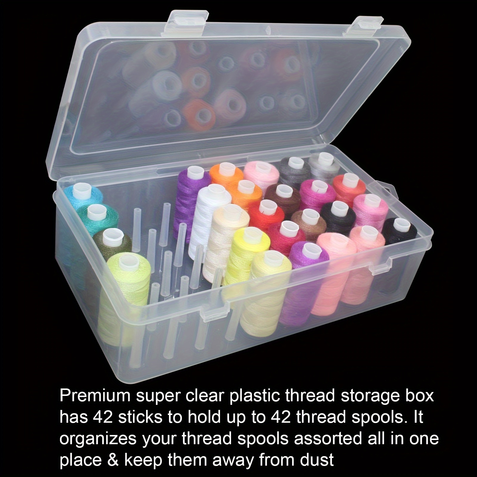 Clear Plastic Sewing Thread St - Craft Embellishment Storage ulasan dan harga