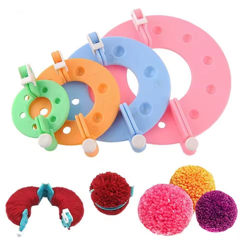 8PCS 4 Sizes Fluff Ball Weaver - Pom Pom Maker Tool ulasan dan harga