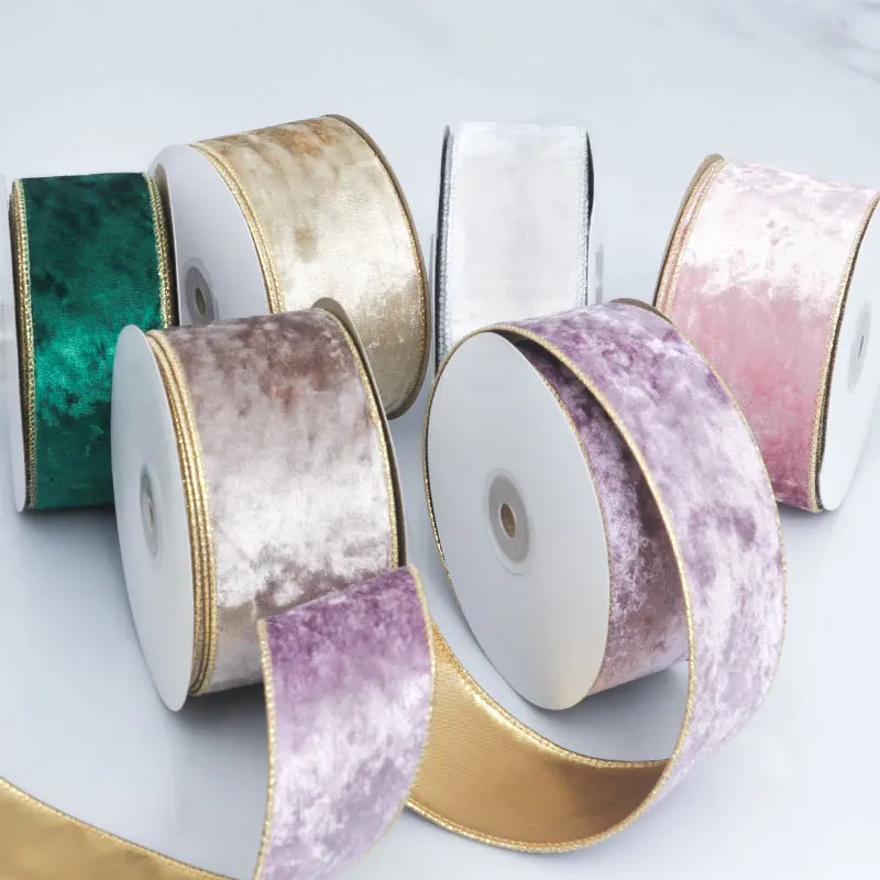 50MM Wired Edge Reversible Vel - Velvet Ribbon Roll ulasan dan harga