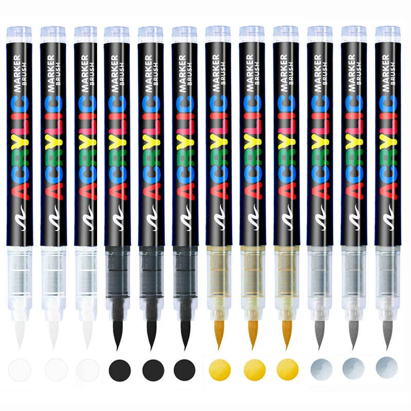 3Pcs Acrylic White Marker Brus - Copic Marker Classic ulasan dan harga