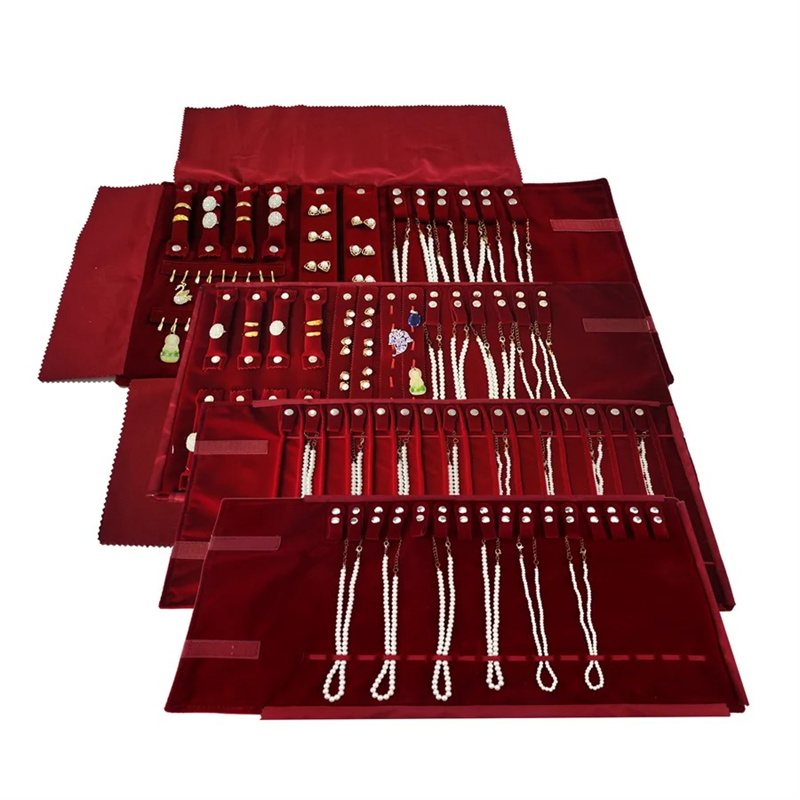 Burgundy Velvet Jewelry Roll-U - Velvet Ribbon Roll ulasan dan harga
