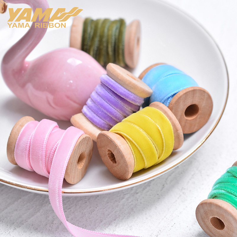 YAMA-Monochrome Velvet Ribbon, - Velvet Ribbon Roll ulasan dan harga