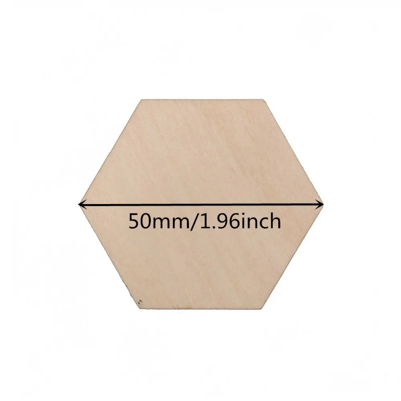 10-120mm Wooden Hexagon Blank  - Christmas Craft Embellishment ulasan dan harga