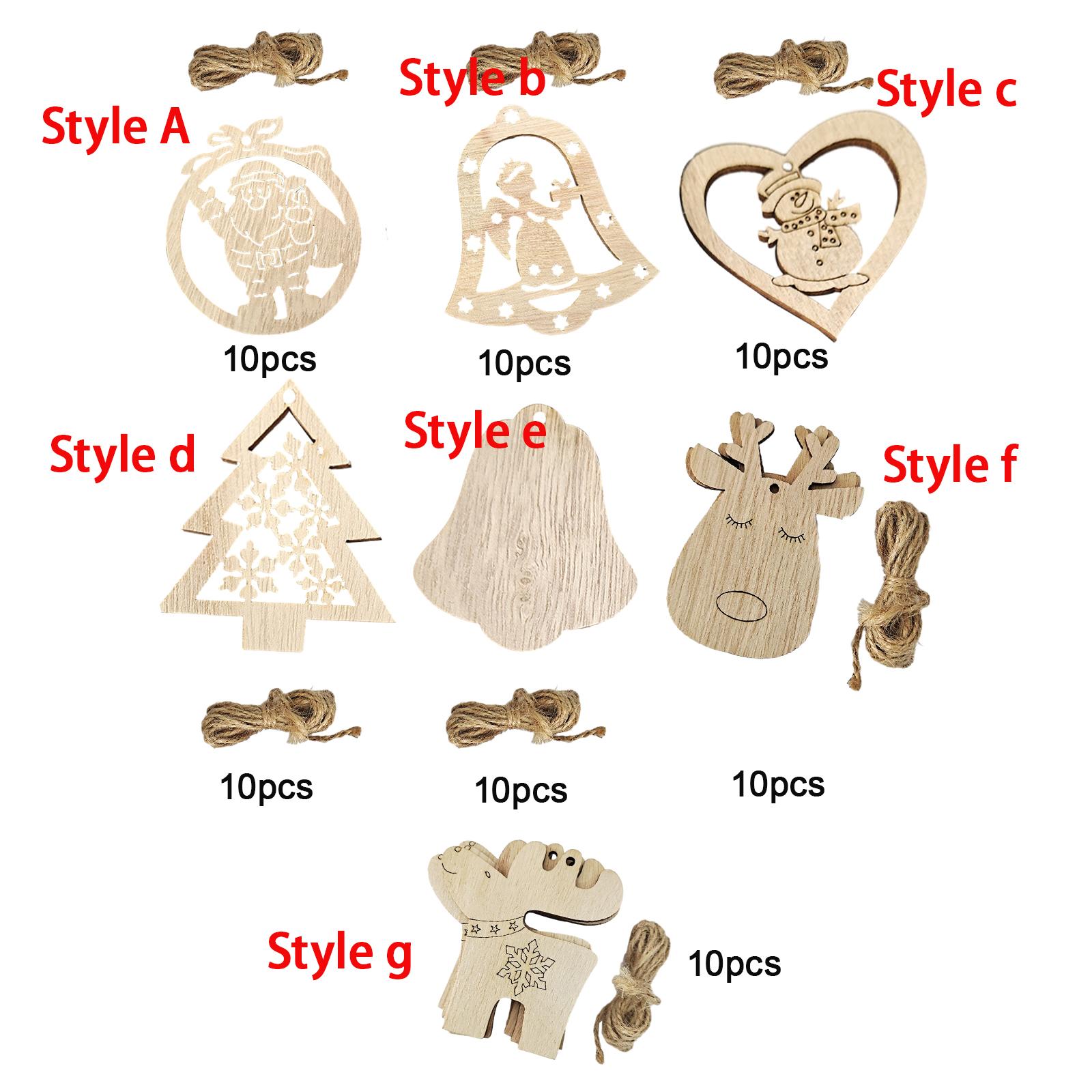 Unfinished Wooden Cutouts Xmas - Christmas Craft Embellishment ulasan dan harga