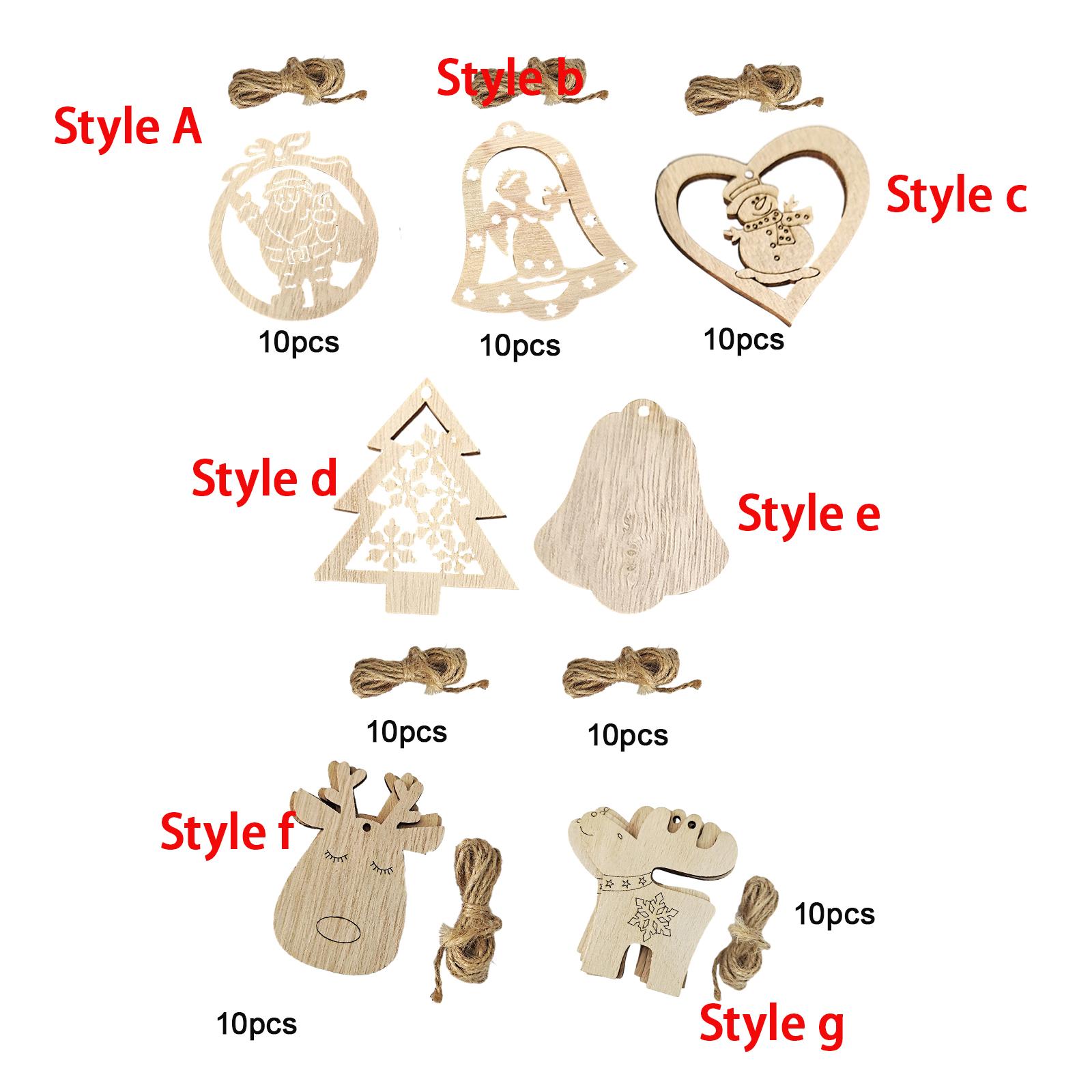 Unfinished Wooden Cutouts Xmas - Christmas Craft Embellishment ulasan dan harga