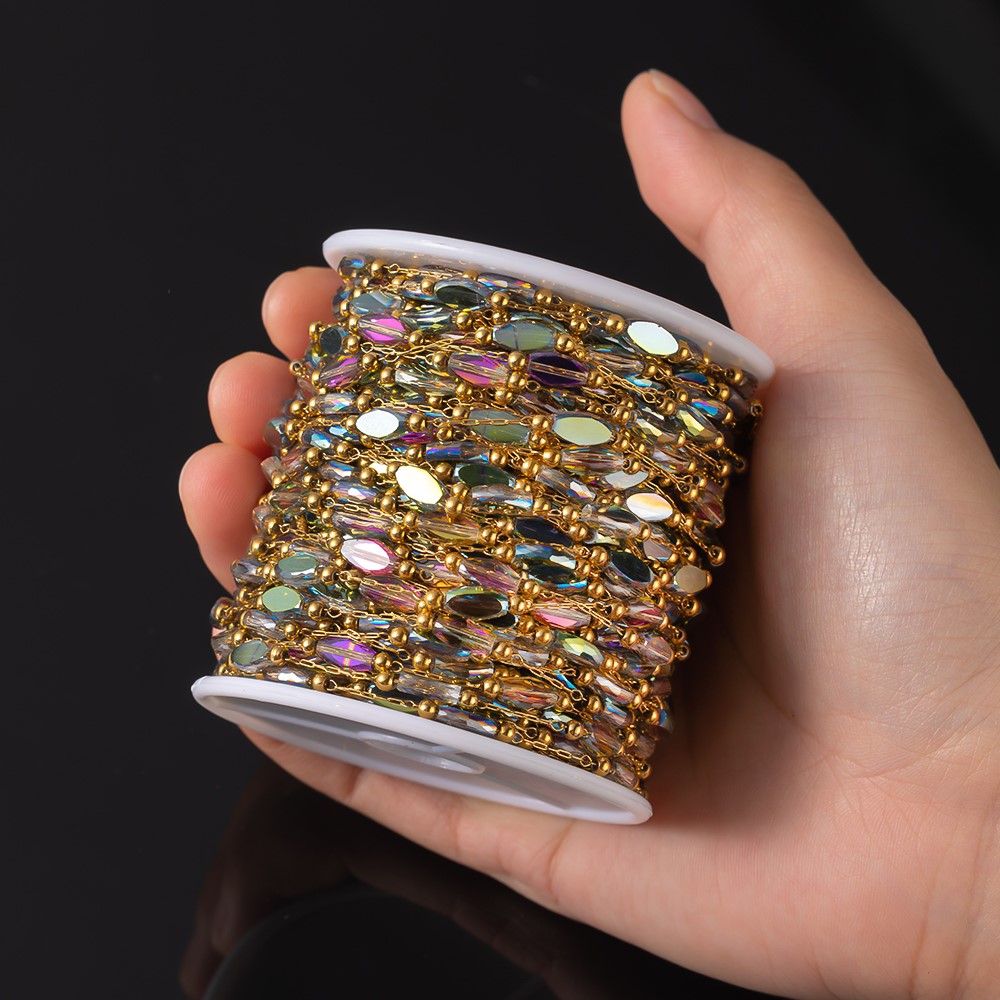 1Meter Stainless Steel Gold Be - Pearl Trim Chain ulasan dan harga