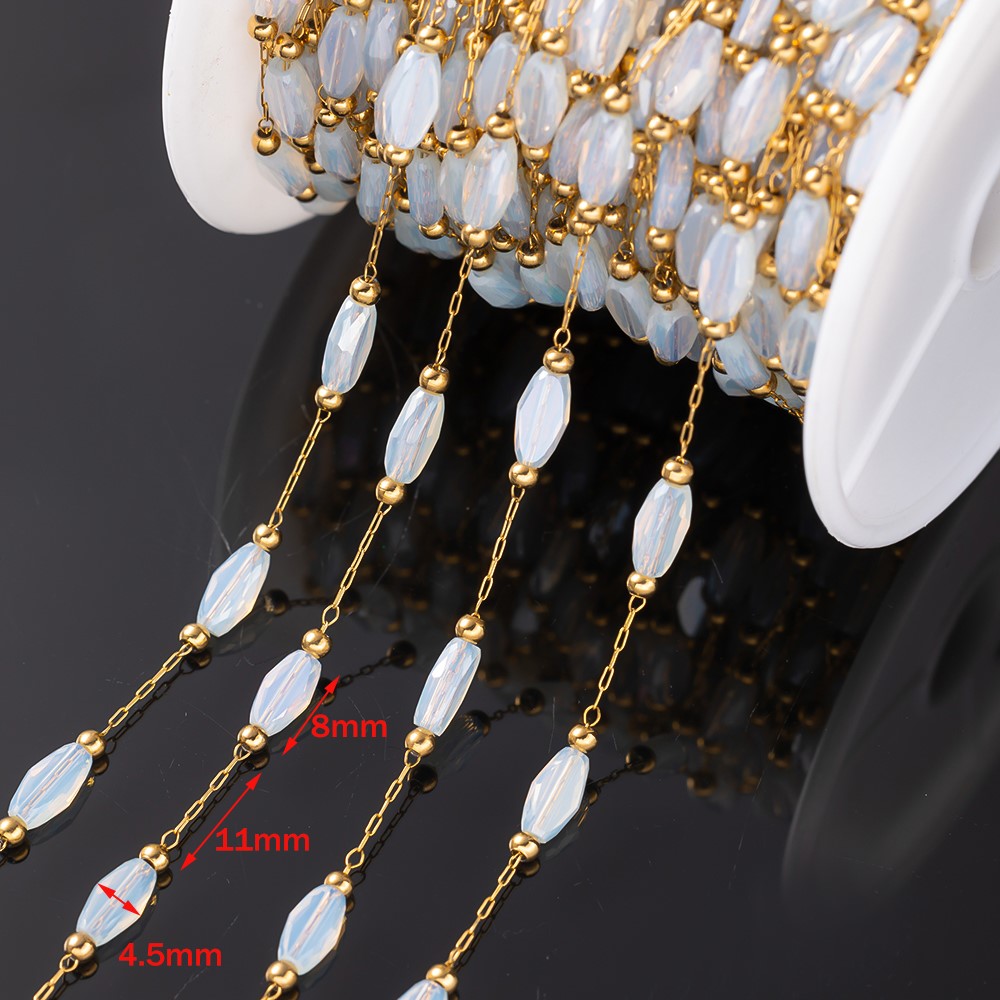 1Meter Stainless Steel Gold Be - Pearl Trim Chain ulasan dan harga