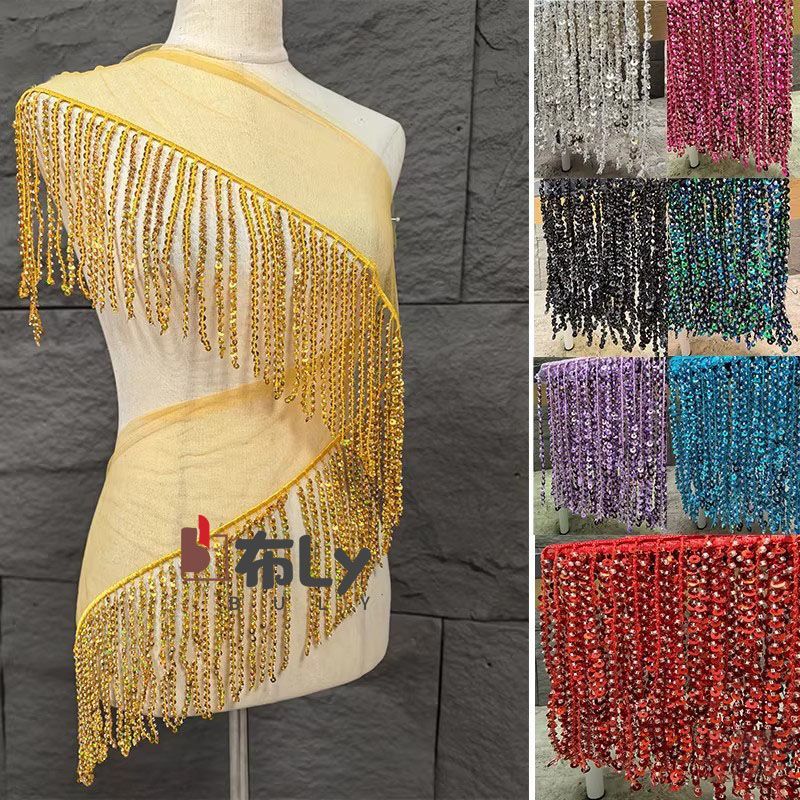 15cm Beaded Sequin Tassel Frin - Tassel Fringe Trim ulasan dan harga