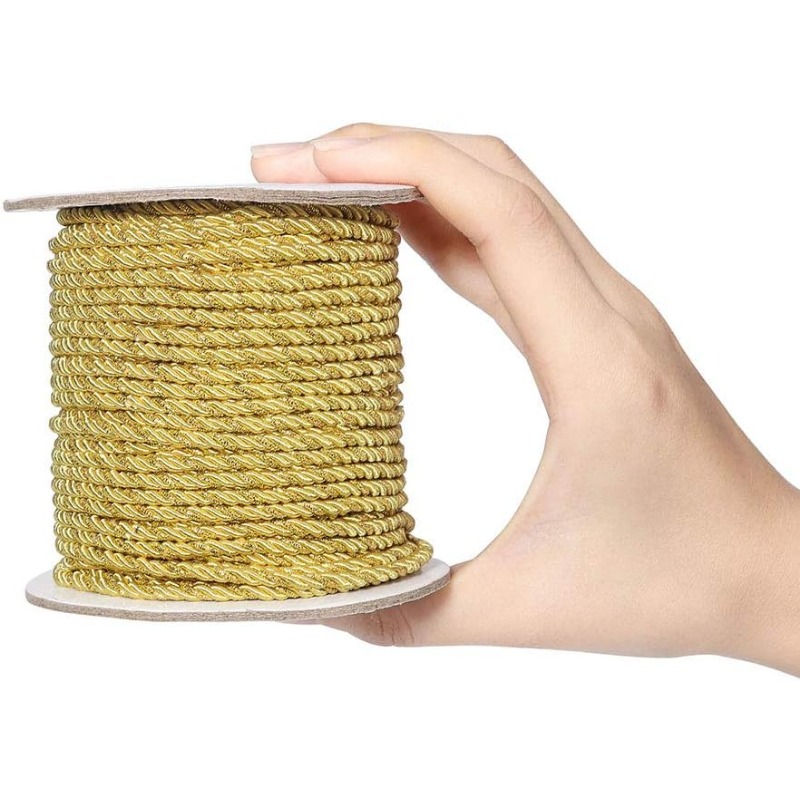 3mm / 35 Yards Metallic Twiste - Cord Trim Twisted ulasan dan harga