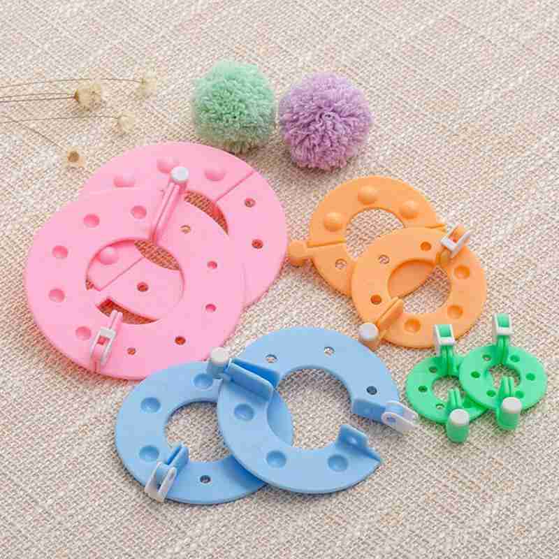 8Pcs 4 Sizes Plastic Pompom Ma - Pom Pom Maker Tool ulasan dan harga