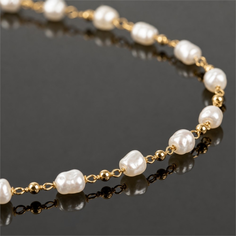0.5Meter/1Meter Faux Pearl Bra - Pearl Trim Chain ulasan dan harga