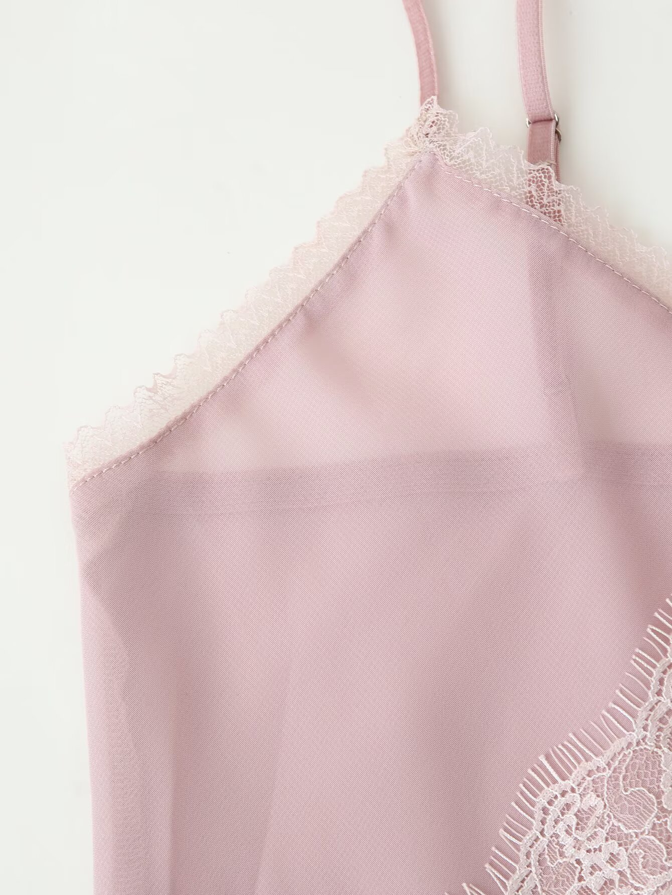 Tidalyf 2025 Women Pink Cami T - Elastic Lace Trim ulasan dan harga
