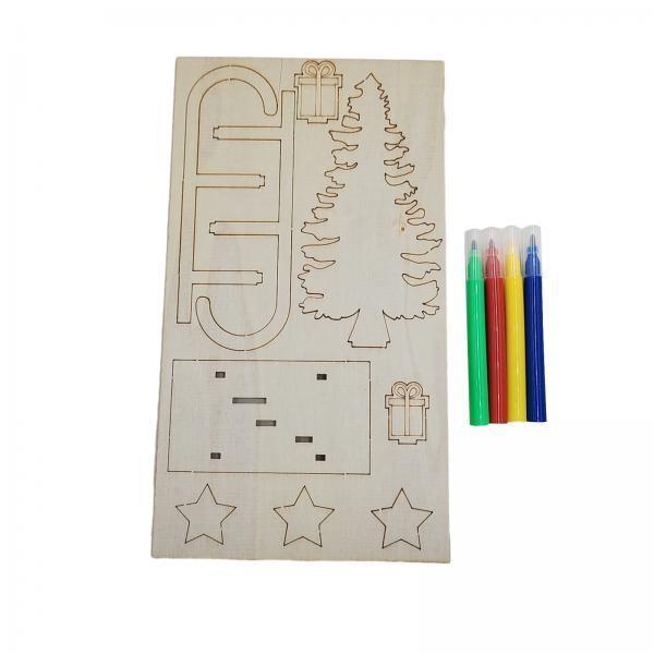 3x DIY Wooden Crafts Christmas - Christmas Craft Embellishment ulasan dan harga