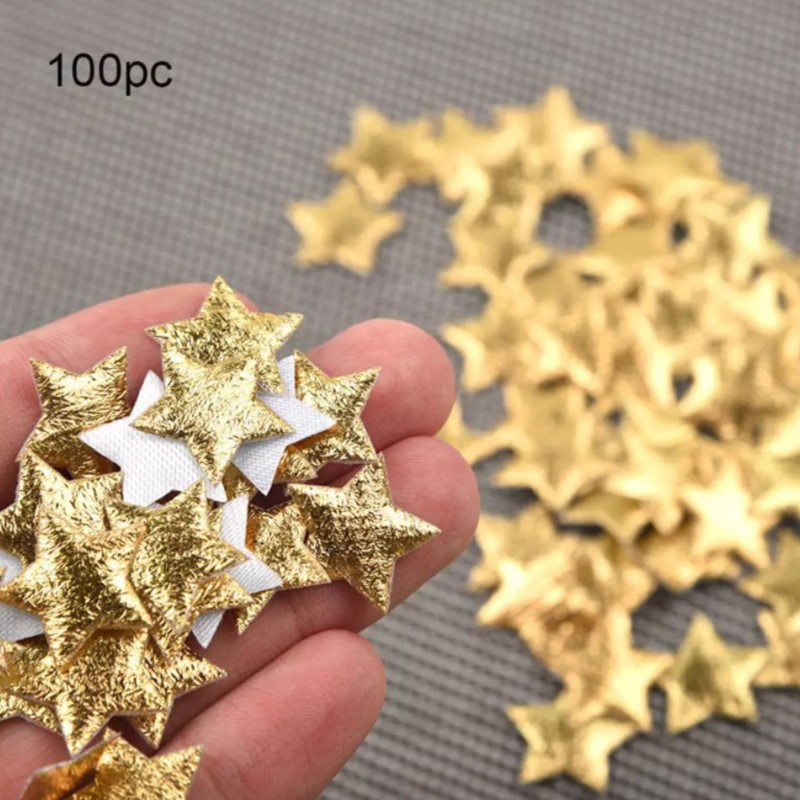 100Pcs Gold/Silver Stars For C - Christmas Craft Embellishment ulasan dan harga