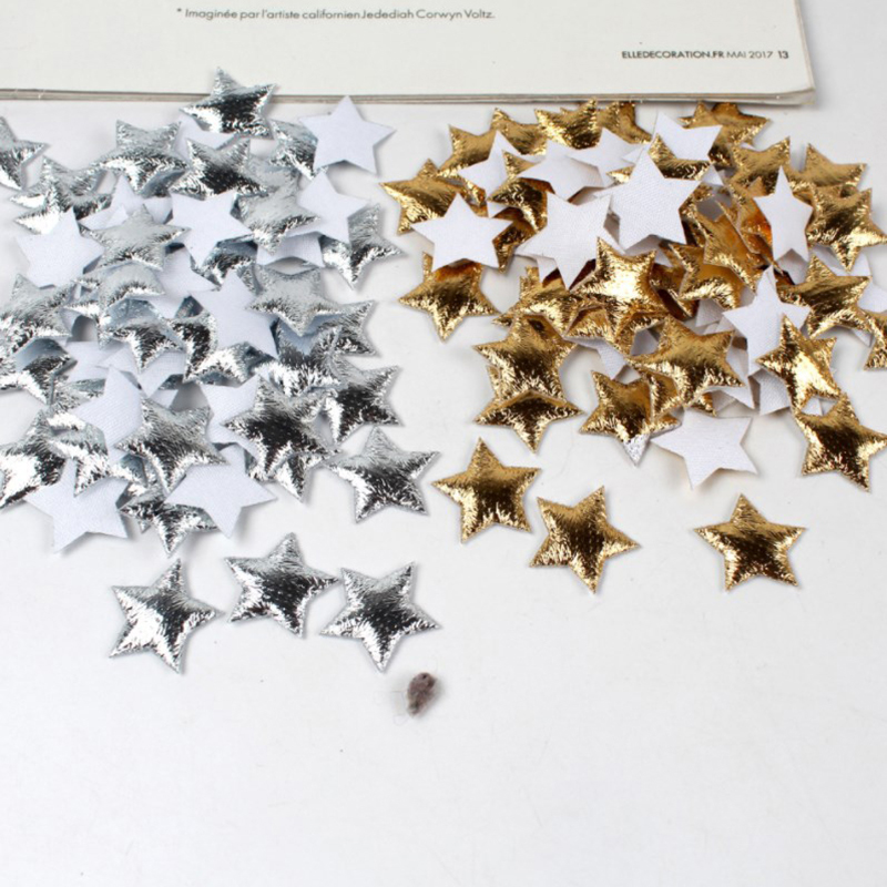 100Pcs Gold/Silver Stars For C - Christmas Craft Embellishment ulasan dan harga